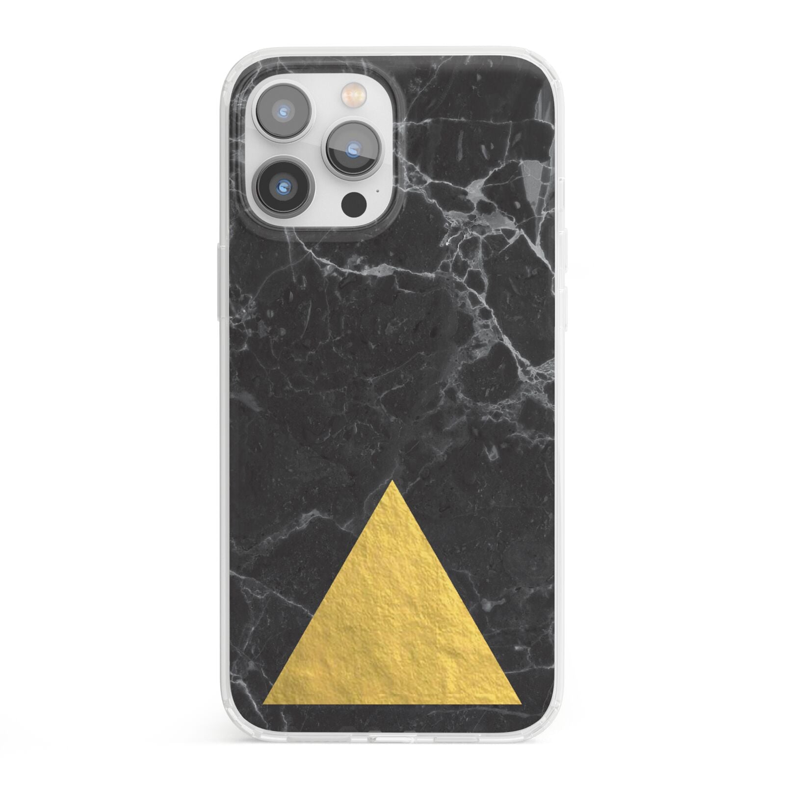 Marble Black Gold Foil iPhone 13 Pro Max Clear Bumper Case