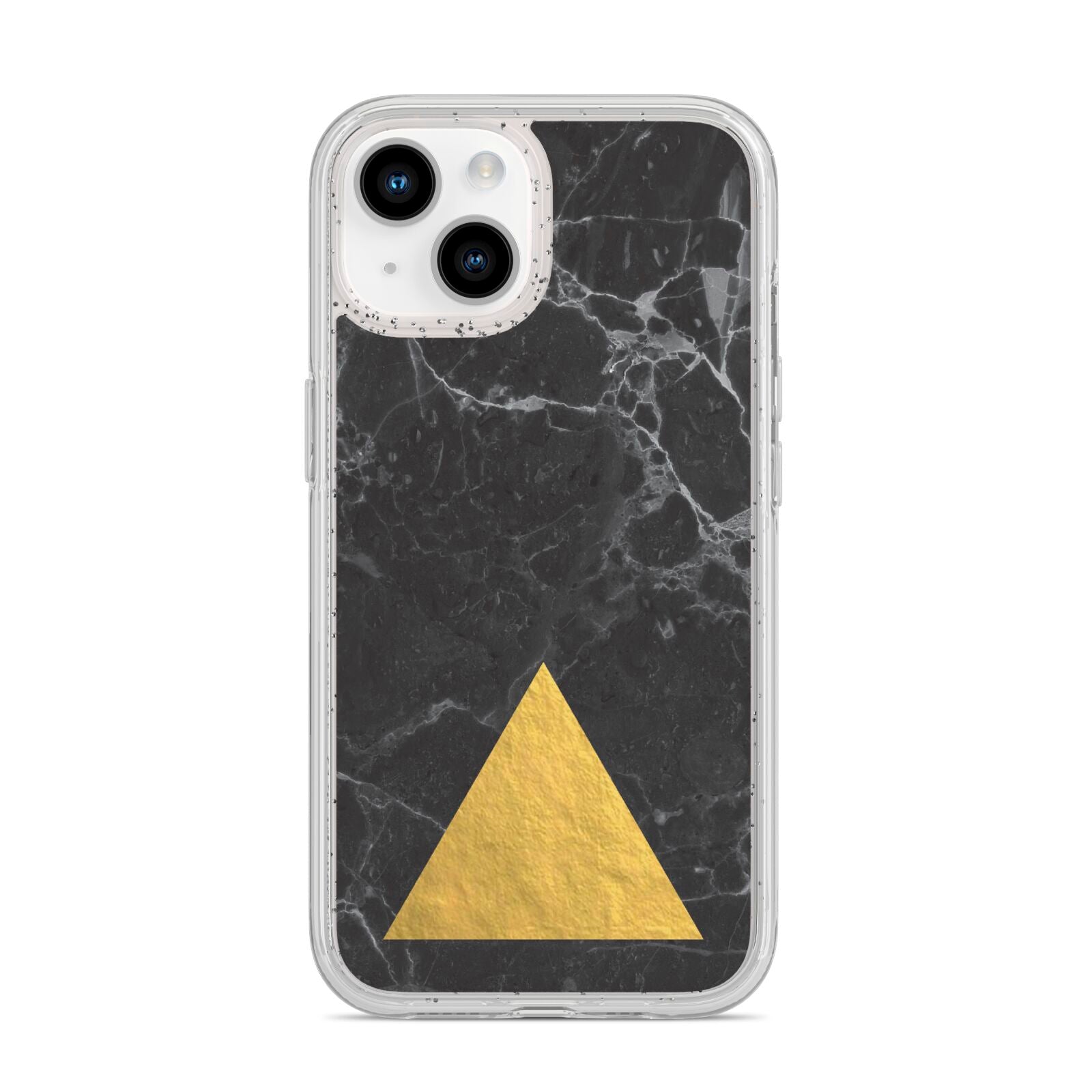 Marble Black Gold Foil iPhone 14 Glitter Tough Case Starlight
