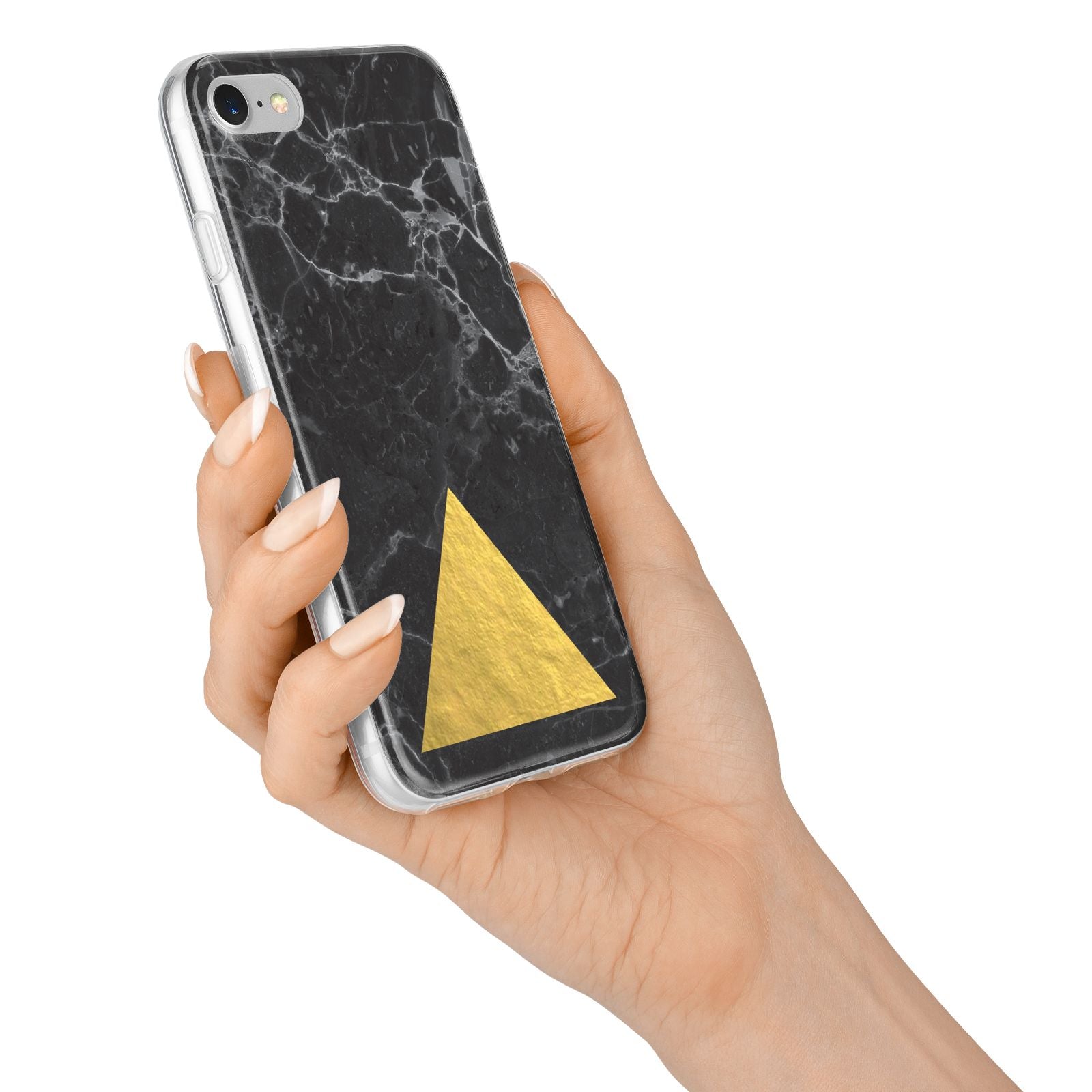 Marble Black Gold Foil iPhone 7 Bumper Case on Silver iPhone Alternative Image