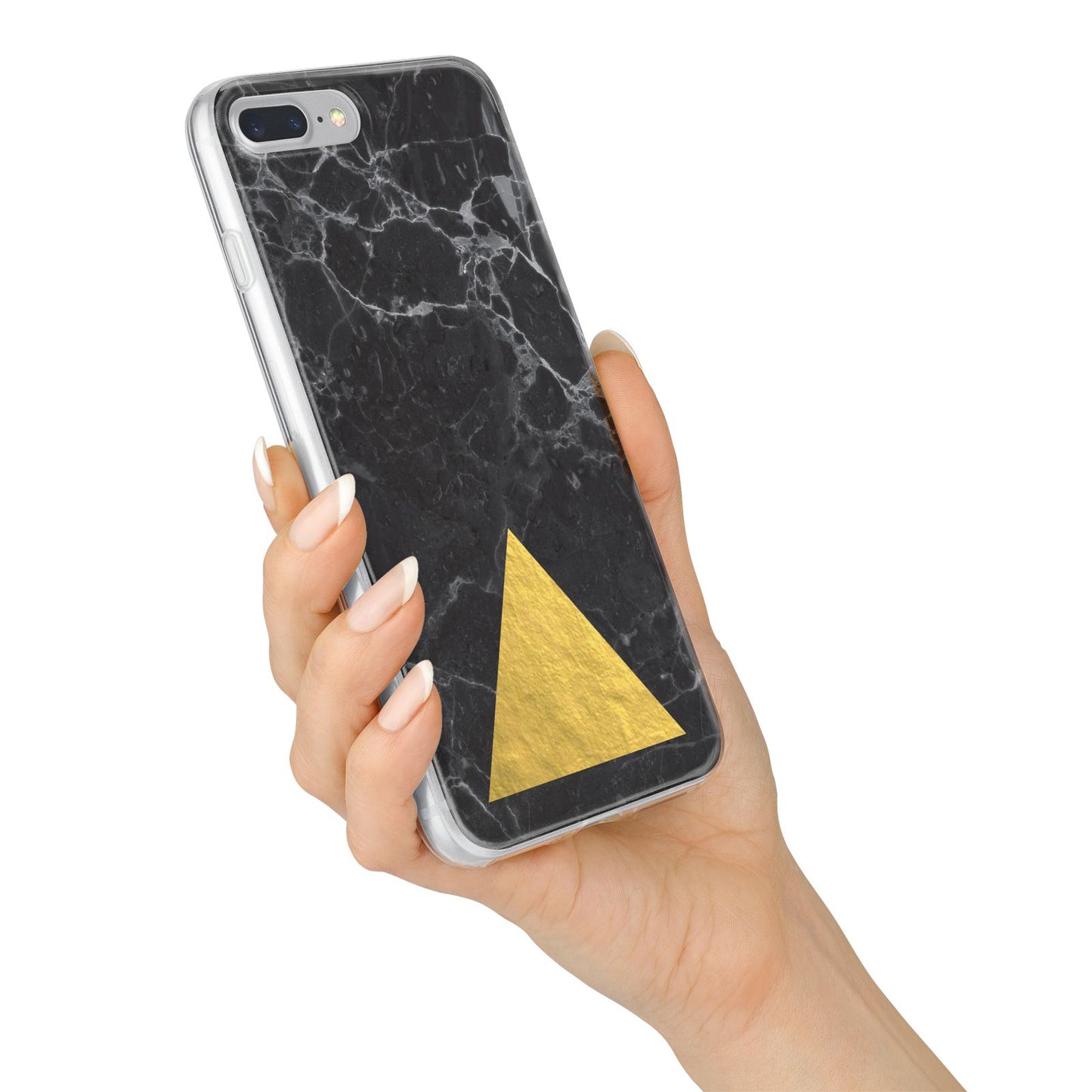 Marble Black Gold Foil iPhone 7 Plus Bumper Case on Silver iPhone Alternative Image