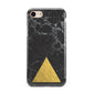 Marble Black Gold Foil iPhone 8 3D Tough Case on Gold Phone