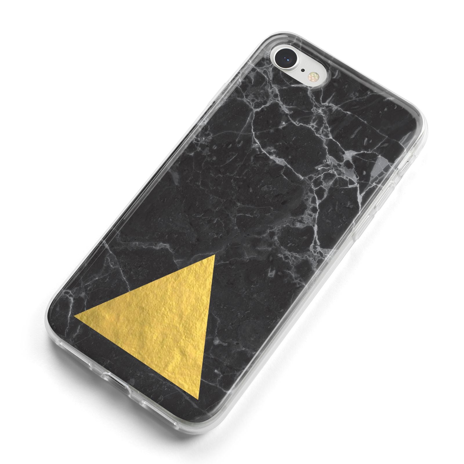 Marble Black Gold Foil iPhone 8 Bumper Case on Silver iPhone Alternative Image