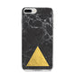 Marble Black Gold Foil iPhone 8 Plus Bumper Case on Silver iPhone