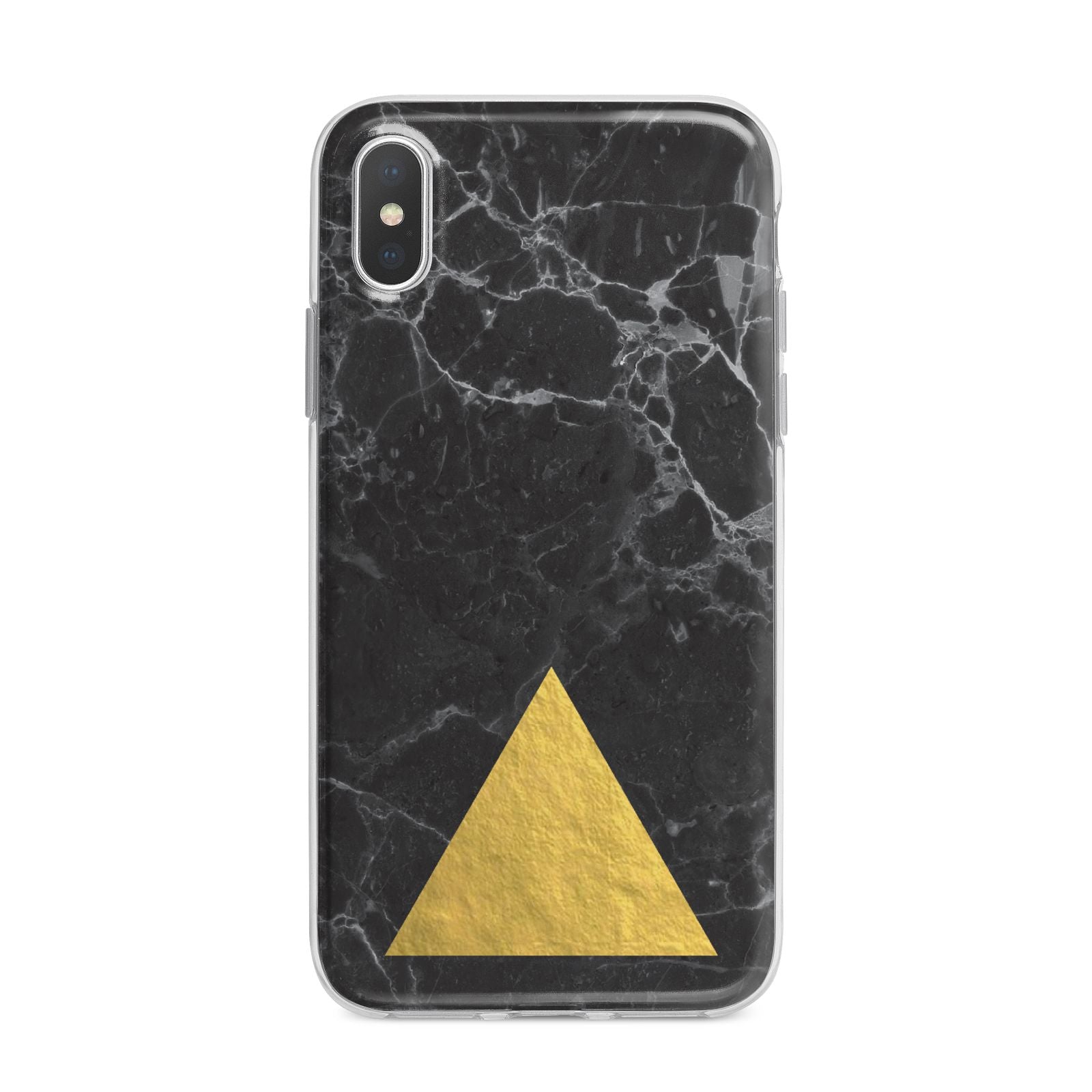 Marble Black Gold Foil iPhone X Bumper Case on Silver iPhone Alternative Image 1