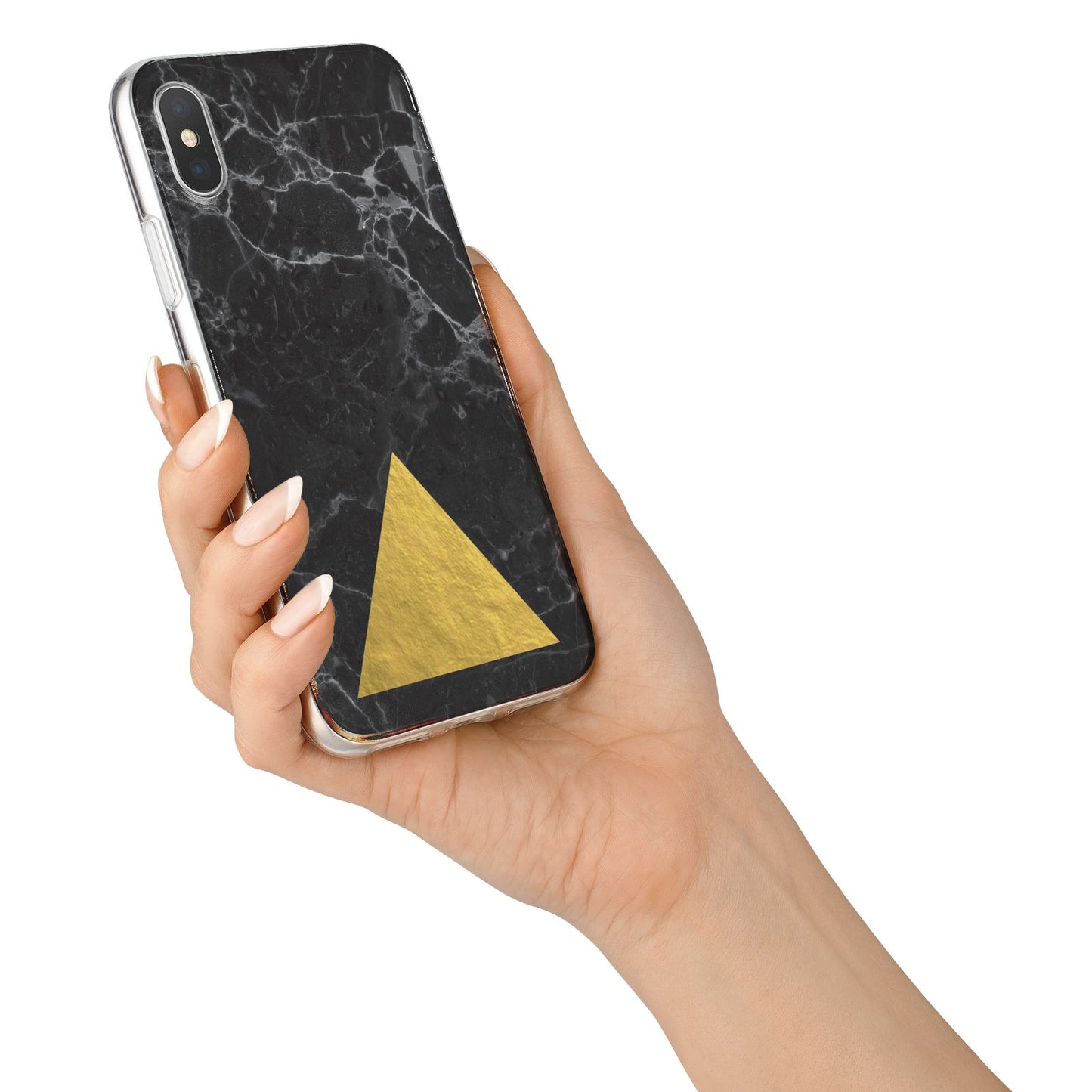 Marble Black Gold Foil iPhone X Bumper Case on Silver iPhone Alternative Image 2