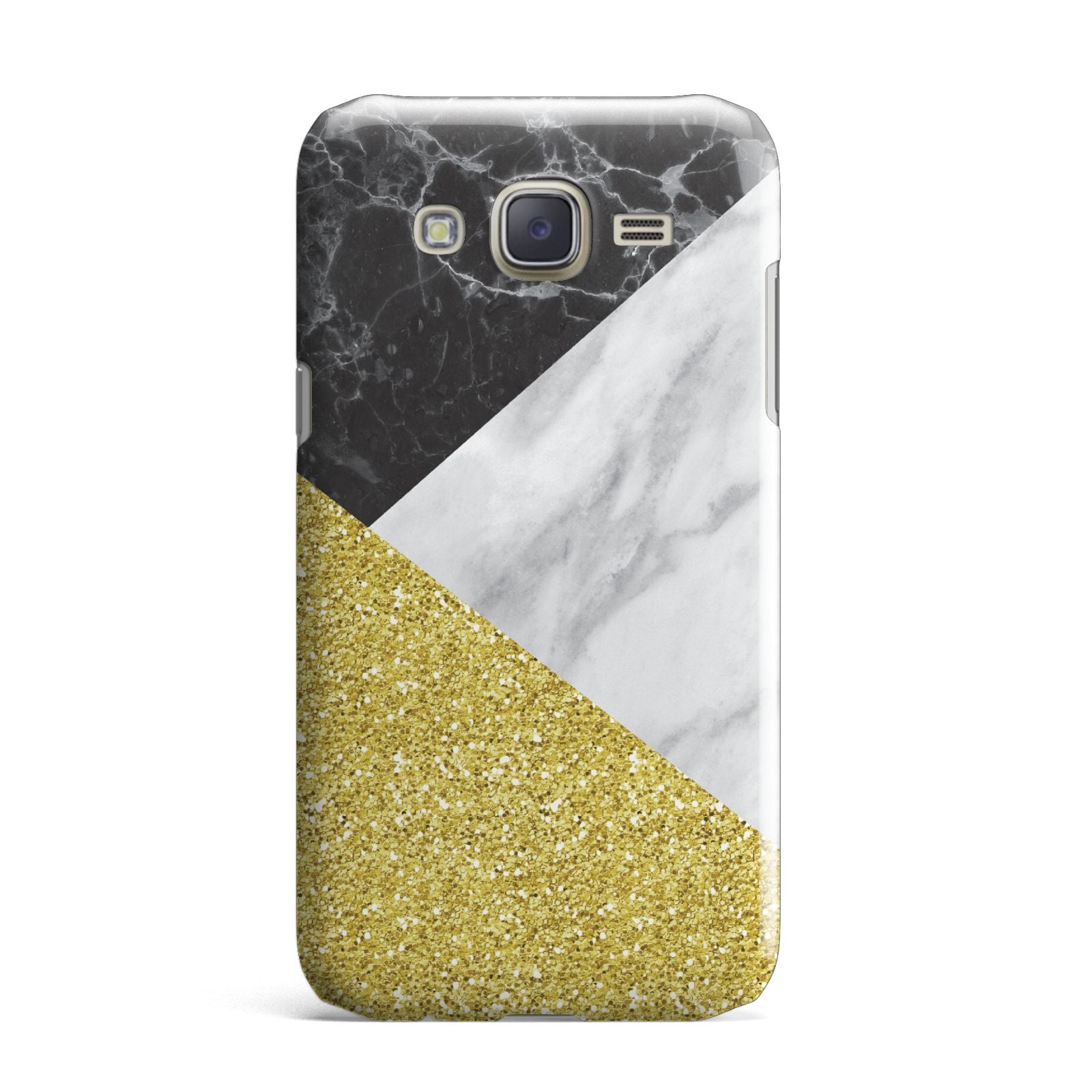 Marble Black Gold Samsung Galaxy J7 Case