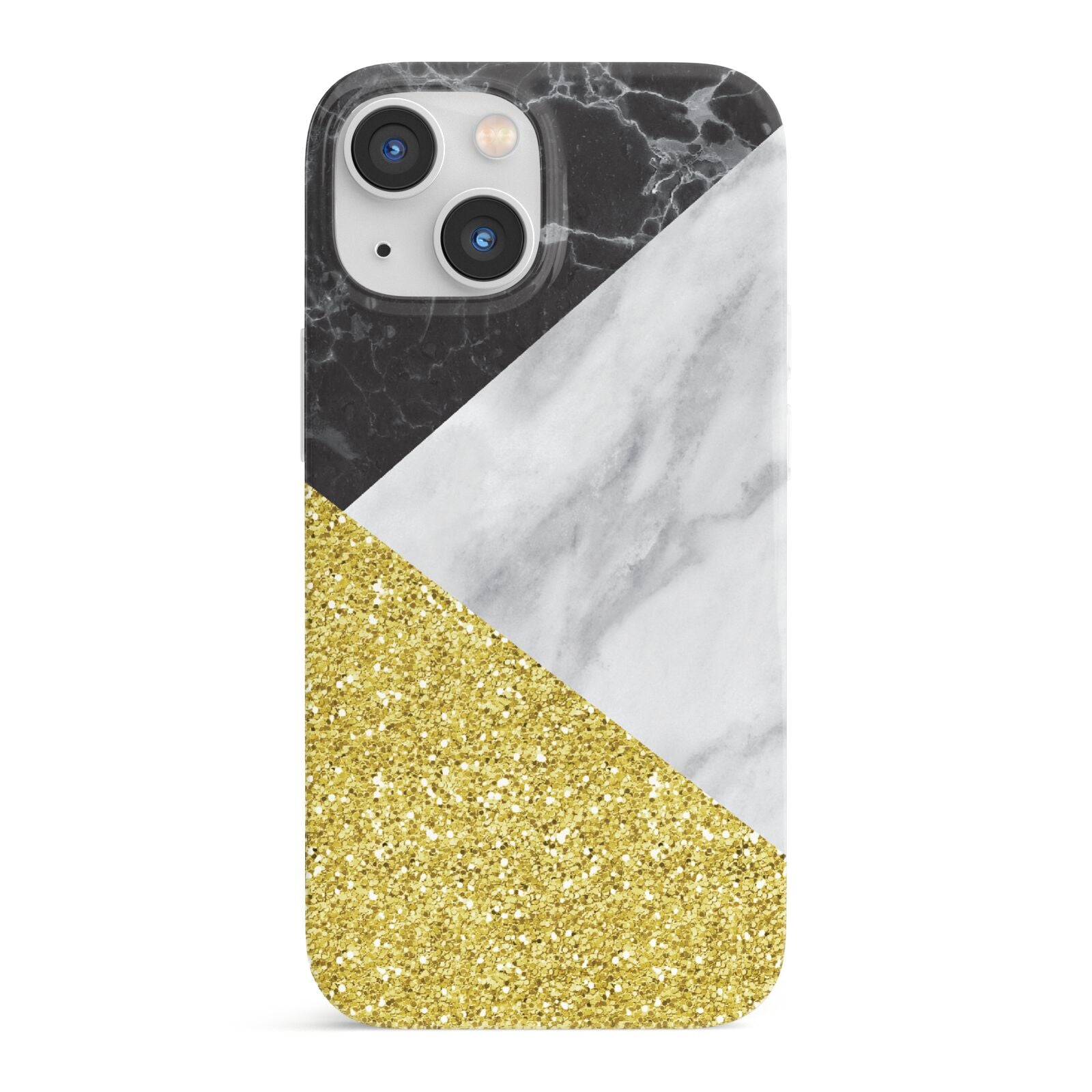 Marble Black Gold iPhone 13 Mini Full Wrap 3D Snap Case