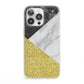 Marble Black Gold iPhone 13 Pro Clear Bumper Case