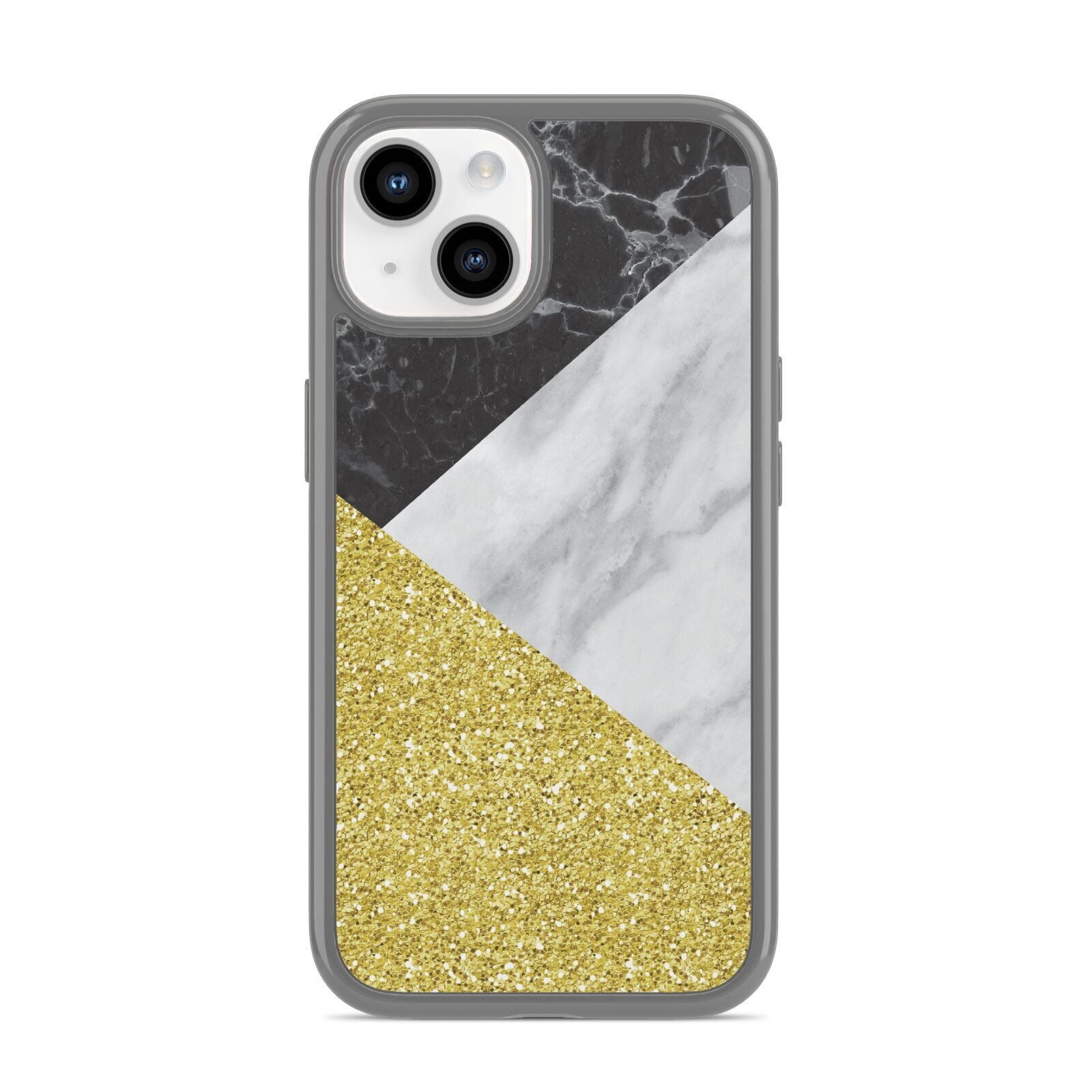 Marble Black Gold iPhone 14 Clear Tough Case Starlight