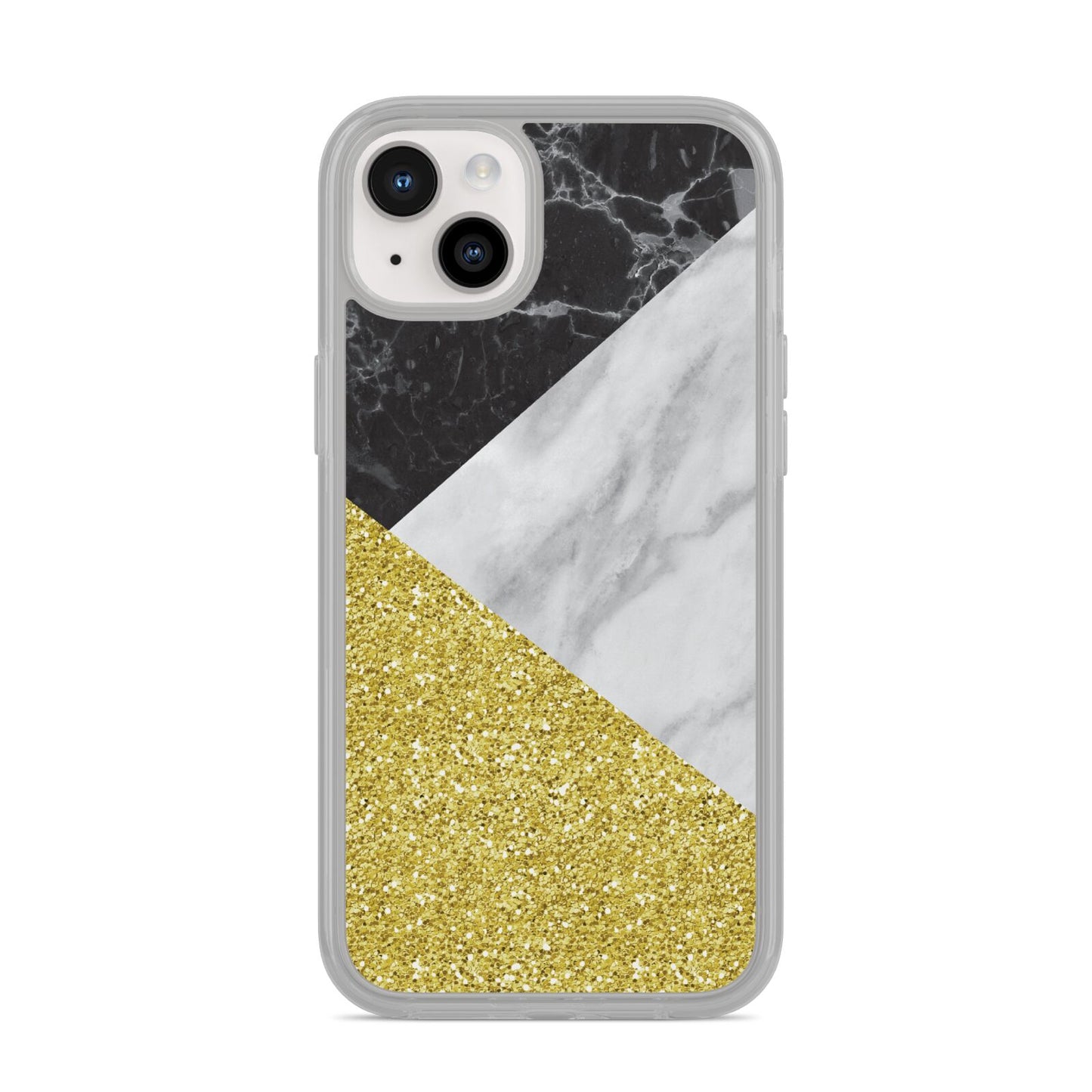 Marble Black Gold iPhone 14 Plus Clear Tough Case Starlight