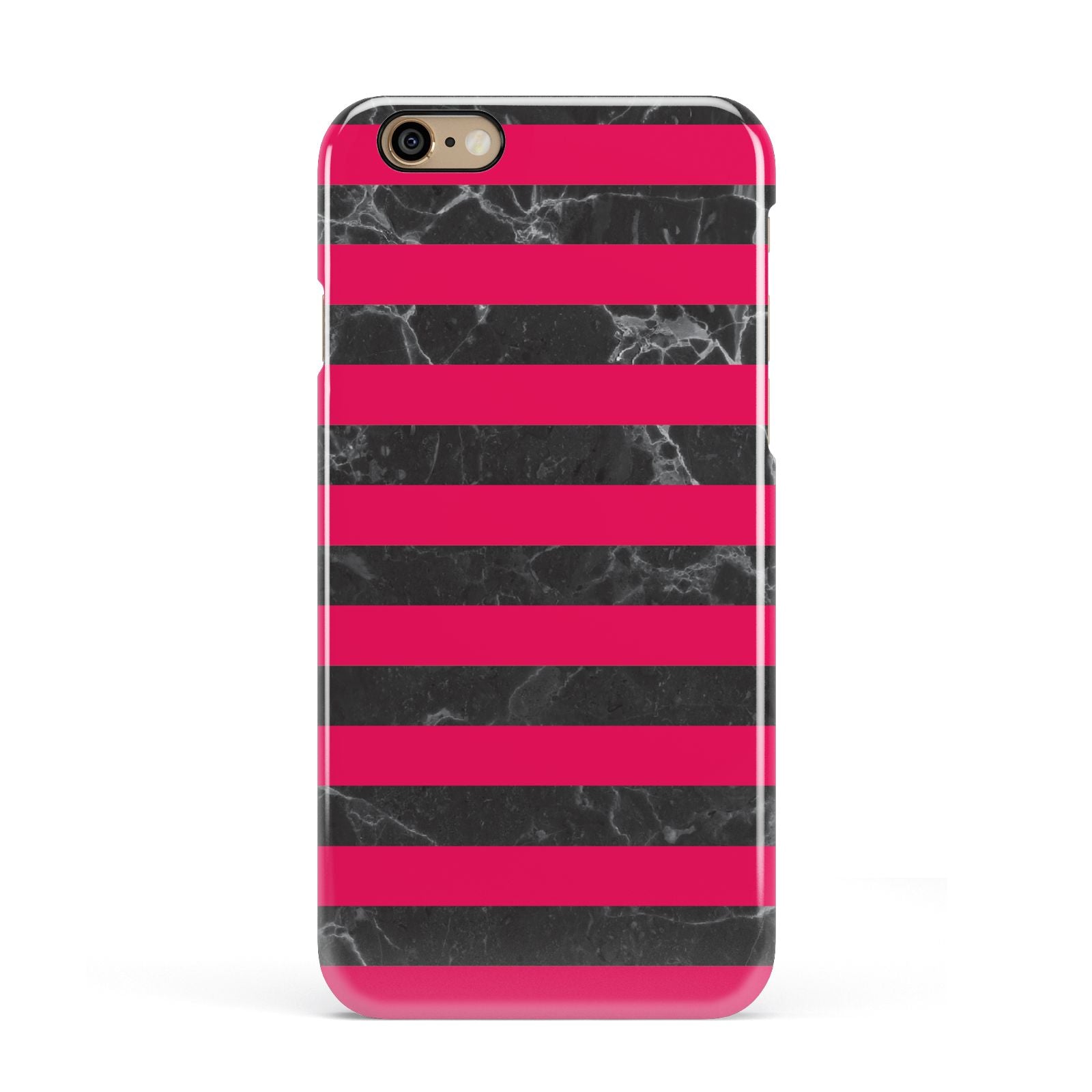 Marble Black Hot Pink Apple iPhone 6 3D Snap Case
