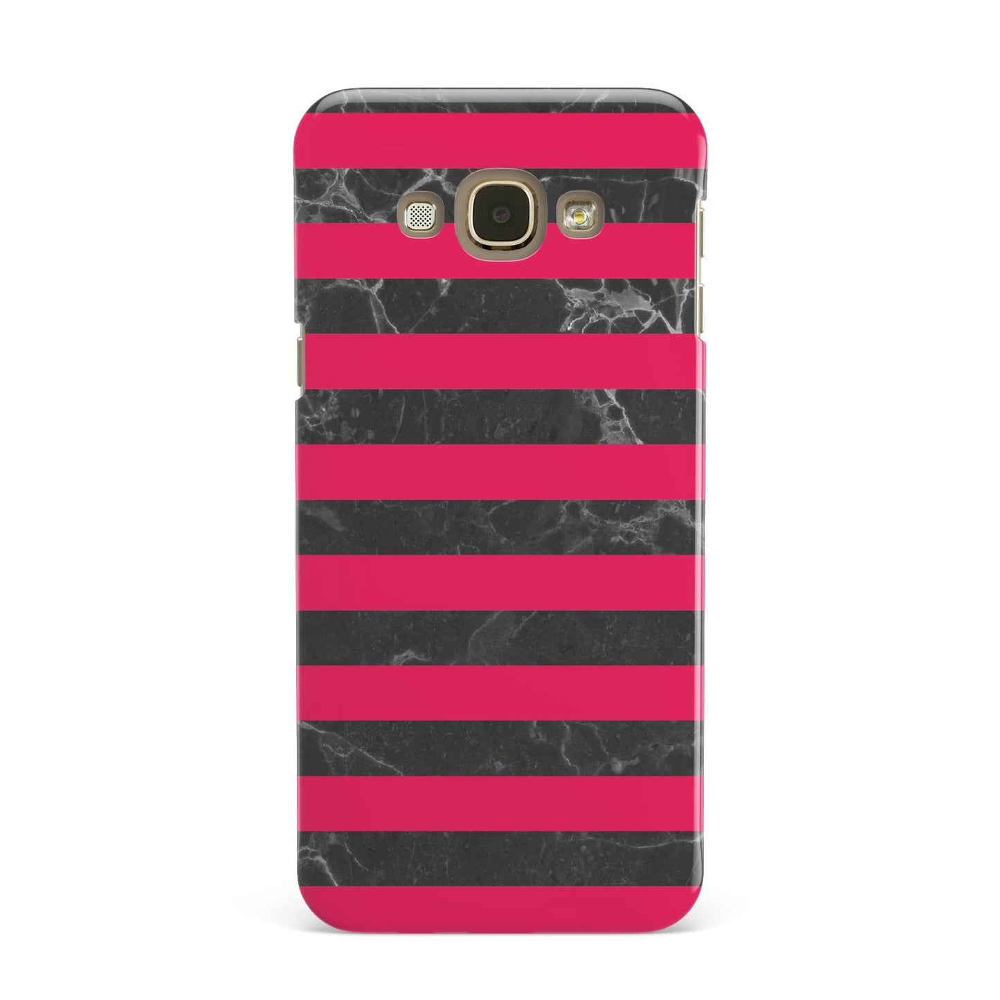 Marble Black Hot Pink Samsung Galaxy A8 Case
