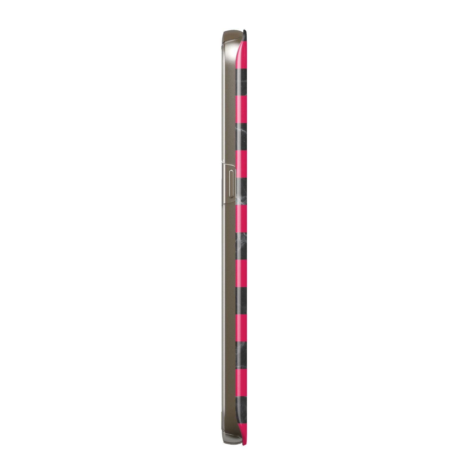 Marble Black Hot Pink Samsung Galaxy Case Side View