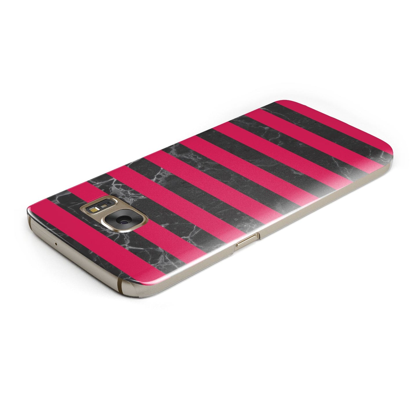 Marble Black Hot Pink Samsung Galaxy Case Top Cutout