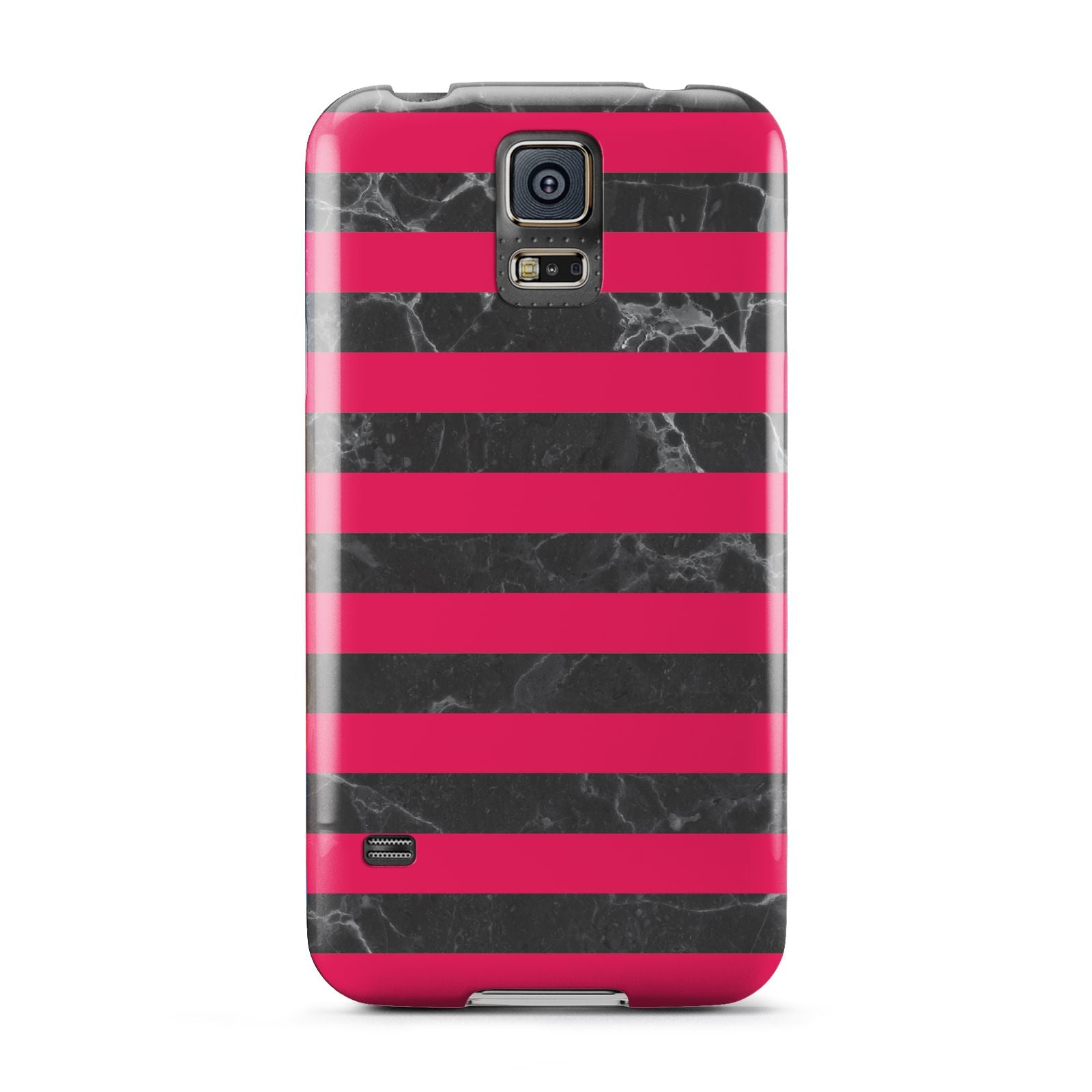 Marble Black Hot Pink Samsung Galaxy S5 Case