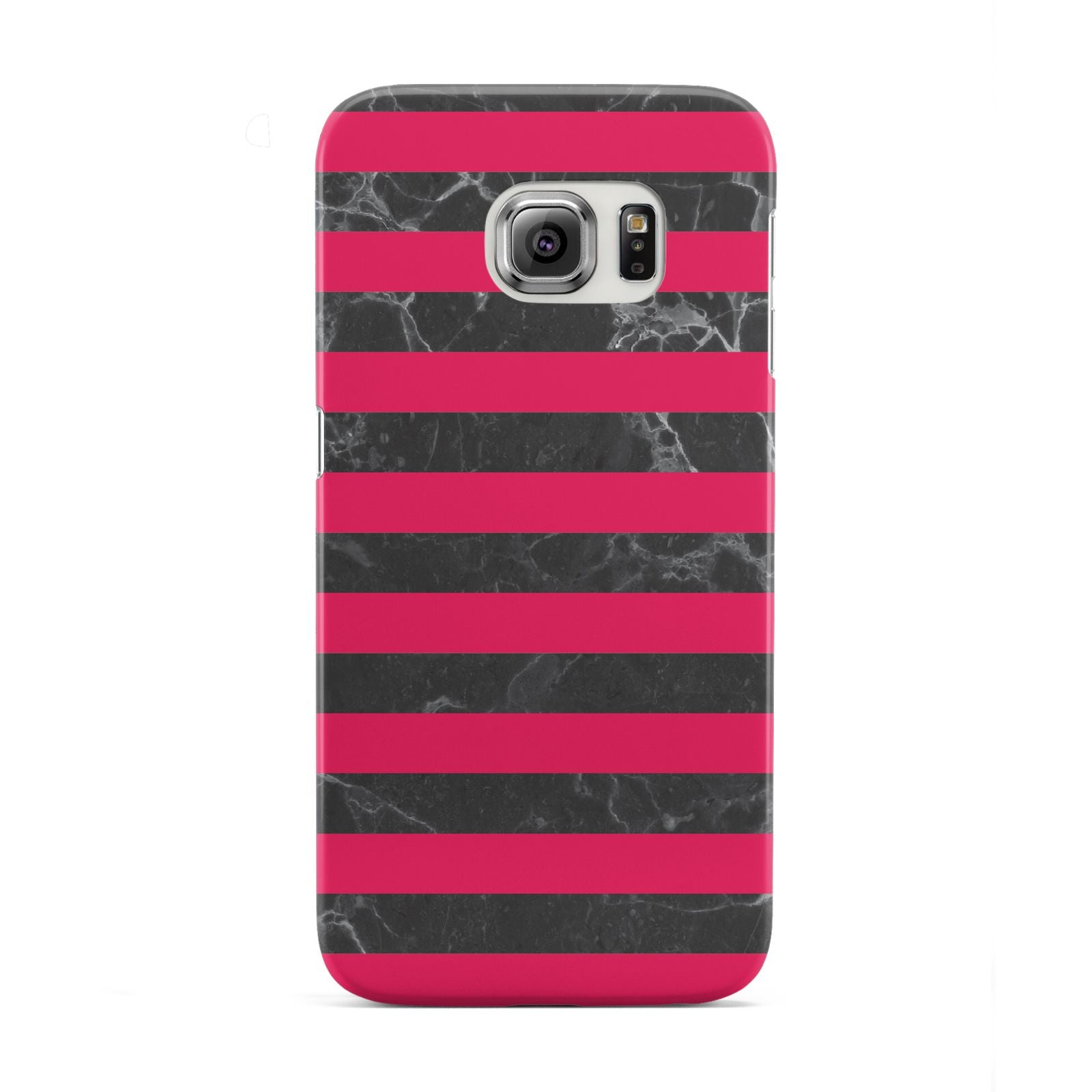 Marble Black Hot Pink Samsung Galaxy S6 Edge Case
