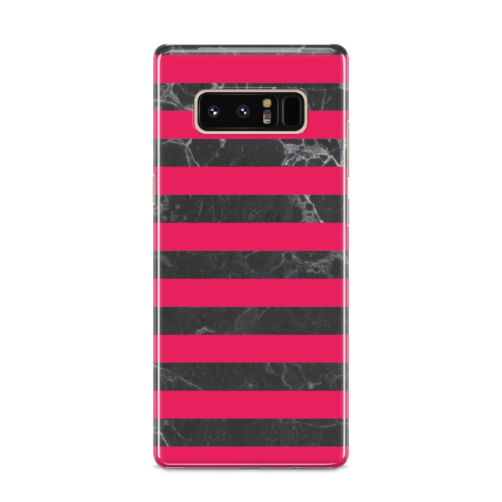 Marble Black Hot Pink Samsung Galaxy S8 Case