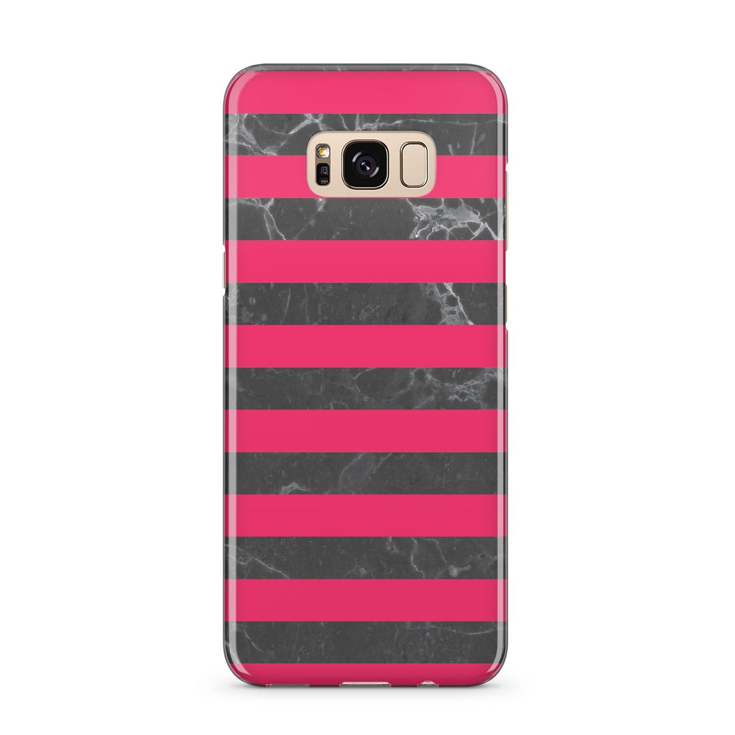 Marble Black Hot Pink Samsung Galaxy S8 Plus Case