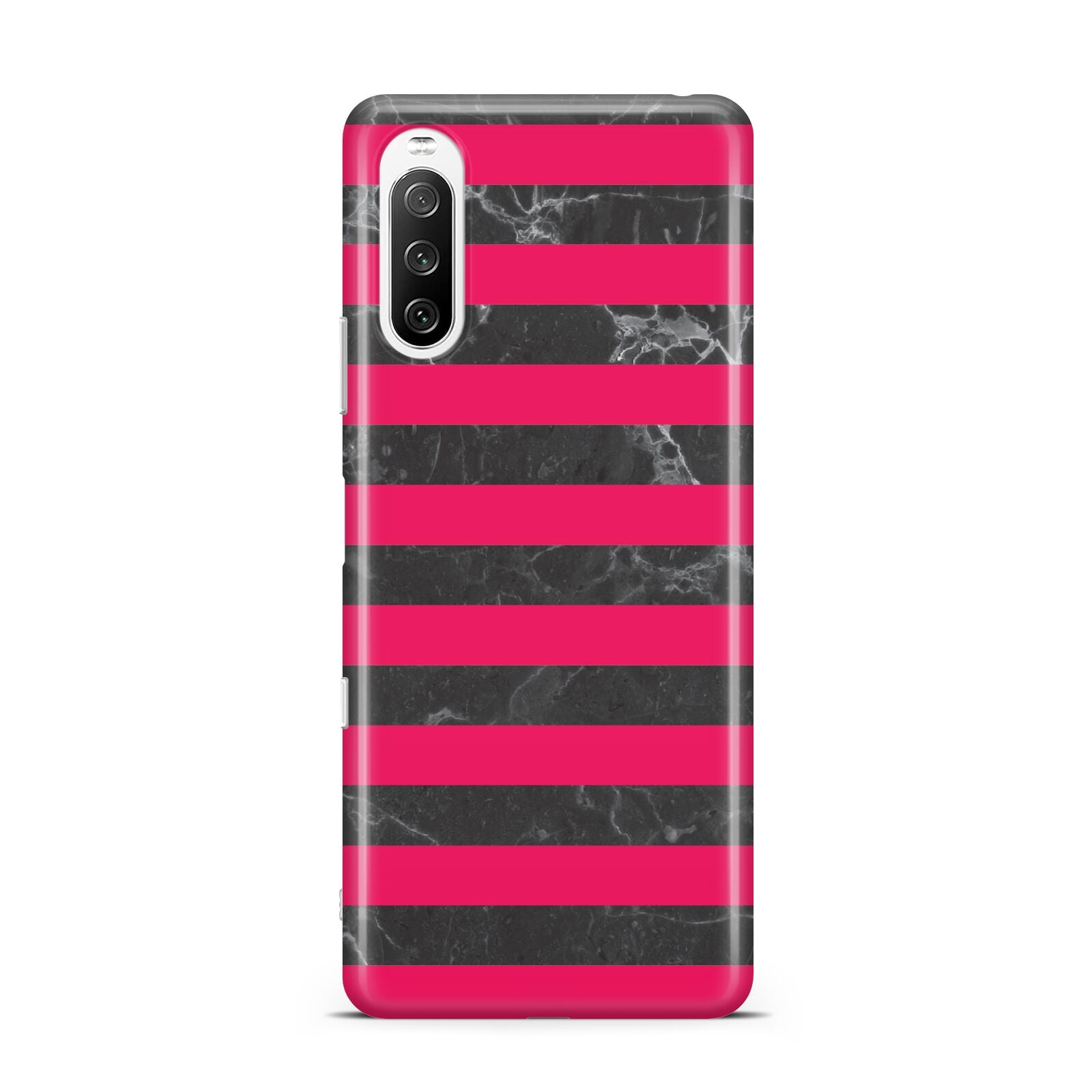 Marble Black Hot Pink Sony Xperia 10 III Case