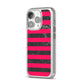 Marble Black Hot Pink iPhone 14 Pro Glitter Tough Case Silver Angled Image