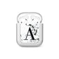 Marble Black Initial Personalised AirPods Case