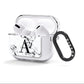 Marble Black Initial Personalised AirPods Clear Case 3rd Gen Side Image