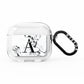 Marble Black Initial Personalised AirPods Clear Case 3rd Gen