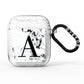 Marble Black Initial Personalised AirPods Glitter Case