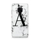 Marble Black Initial Personalised Huawei Mate 20 Phone Case