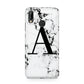 Marble Black Initial Personalised Huawei P20 Lite Phone Case
