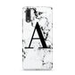 Marble Black Initial Personalised Huawei P20 Phone Case