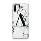 Marble Black Initial Personalised Huawei P30 Lite Phone Case