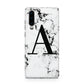 Marble Black Initial Personalised Huawei P30 Phone Case