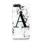 Marble Black Initial Personalised Huawei Y7 2018