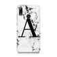 Marble Black Initial Personalised Huawei Y7 2019