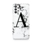 Marble Black Initial Personalised Samsung A32 5G Case
