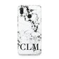 Marble Black Initials Personalised Huawei Nova 3 Phone Case