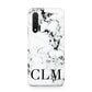 Marble Black Initials Personalised Huawei Nova 6 Phone Case