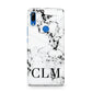 Marble Black Initials Personalised Huawei P Smart Z