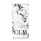 Marble Black Initials Personalised Huawei P10 Phone Case