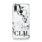 Marble Black Initials Personalised Huawei P20 Lite Phone Case