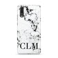 Marble Black Initials Personalised Huawei P20 Phone Case