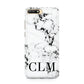 Marble Black Initials Personalised Huawei Y6 2018