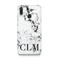 Marble Black Initials Personalised Huawei Y9 2019
