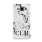 Marble Black Initials Personalised Samsung Galaxy A3 Case