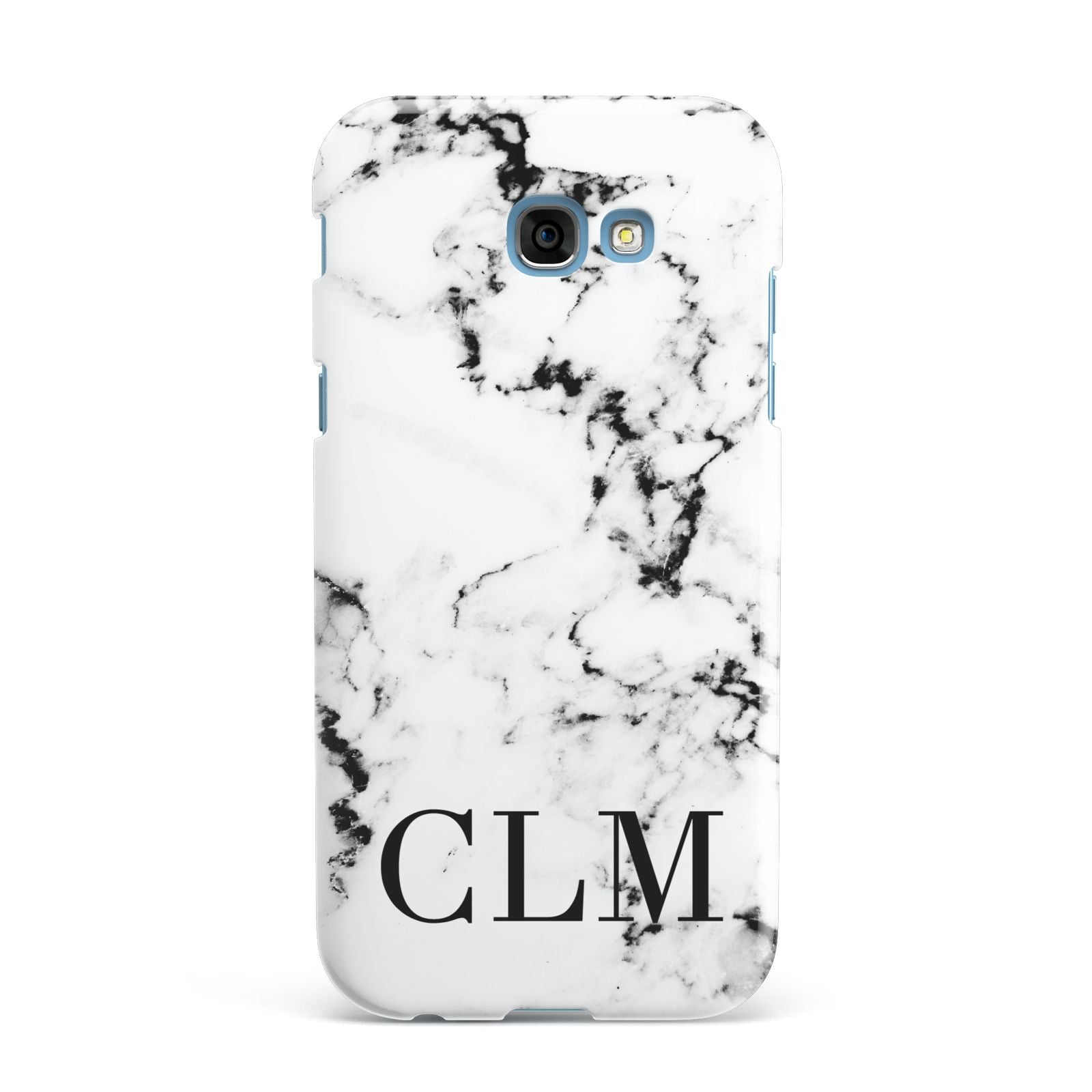 Marble Black Initials Personalised Samsung Galaxy A7 2017 Case