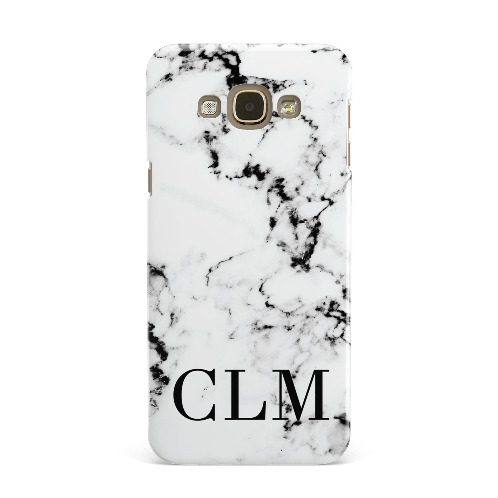 Marble Black Initials Personalised Samsung Galaxy A8 Case
