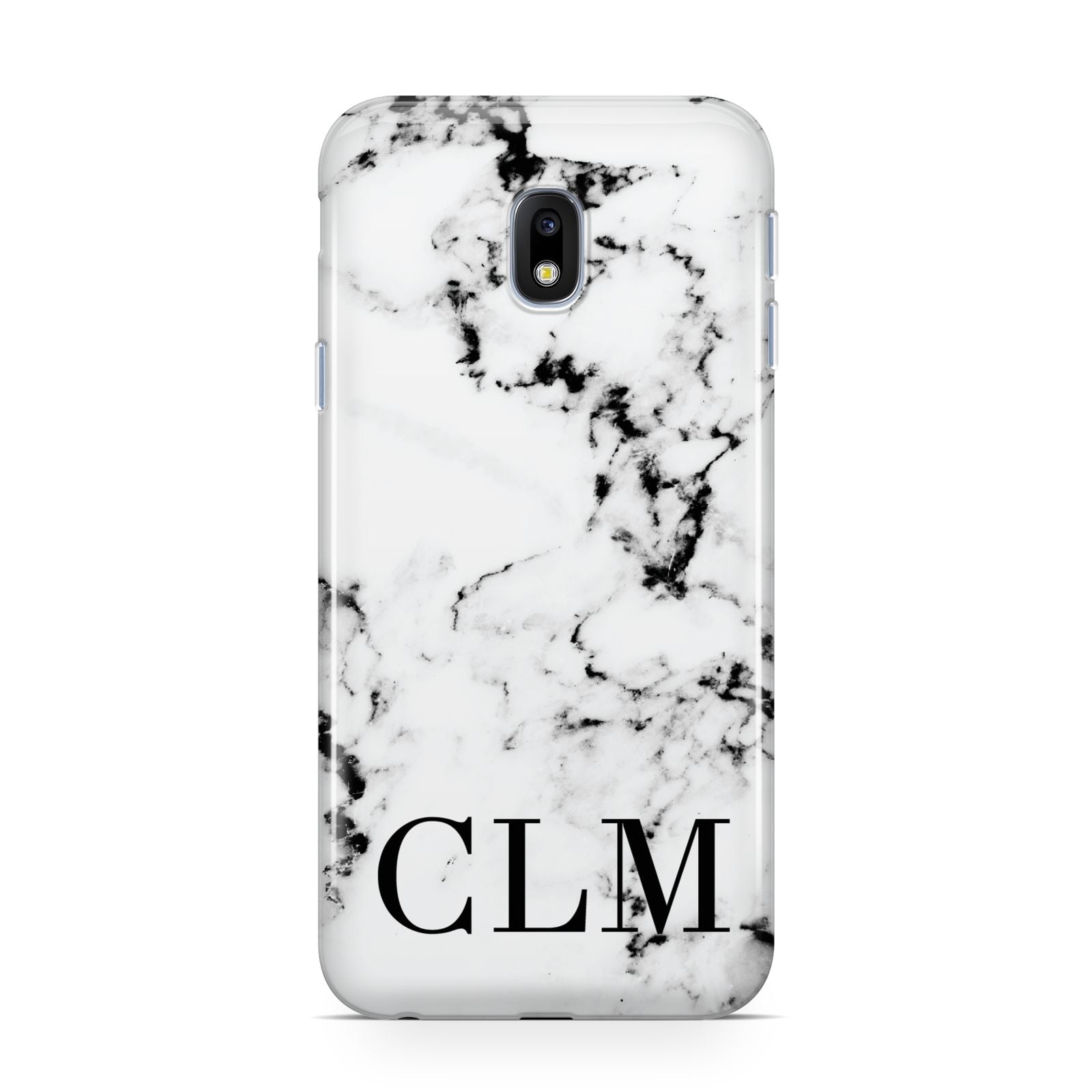 Marble Black Initials Personalised Samsung Galaxy J3 2017 Case