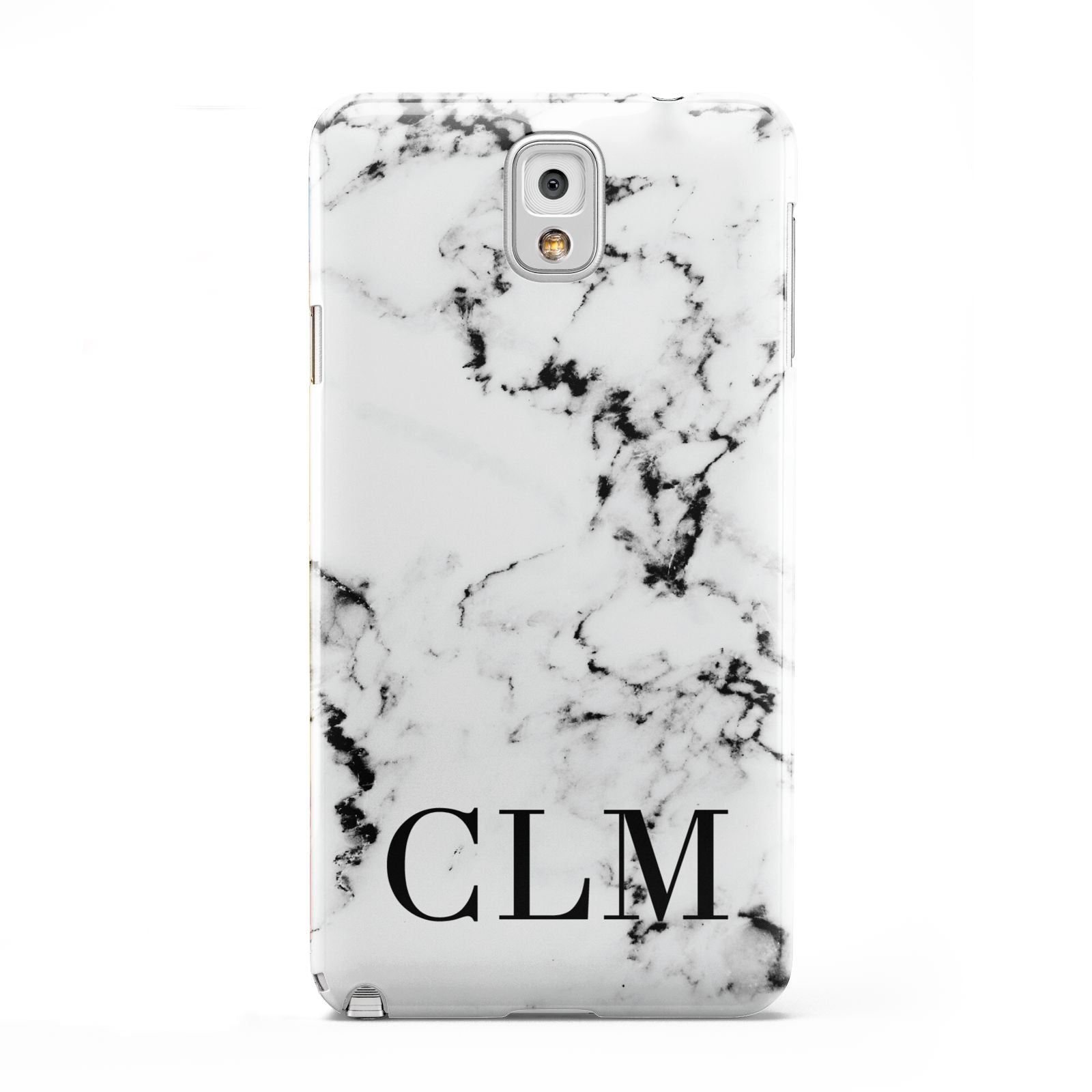 Marble Black Initials Personalised Samsung Galaxy Note 3 Case