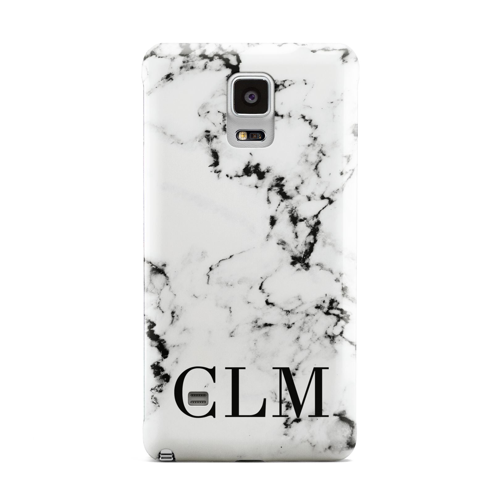 Marble Black Initials Personalised Samsung Galaxy Note 4 Case